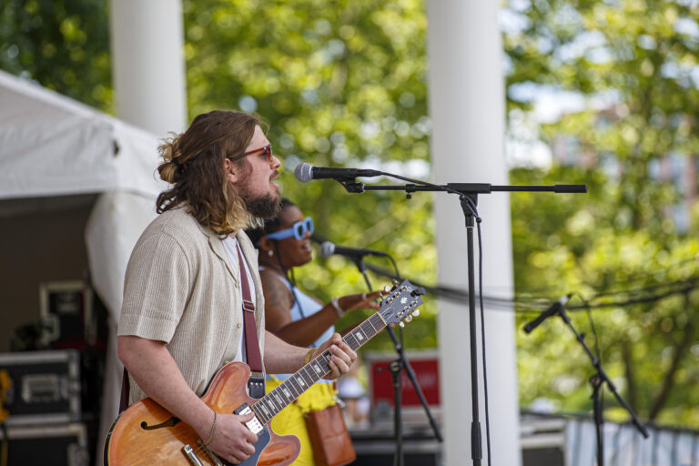 Performers on the Bicentennial Park Stage