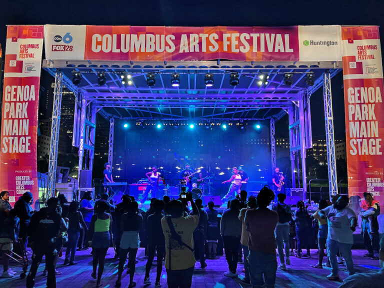 Columbus musician DrippDaDon performs on the Genoa Park Main Stage at the 2024 Columbus Arts Festival